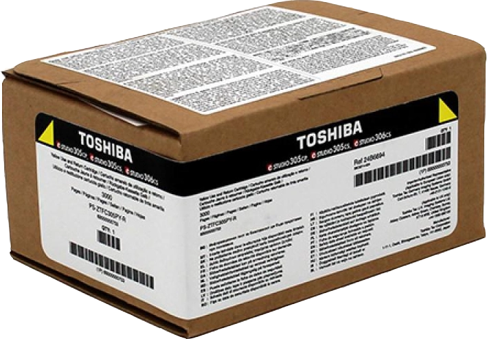 ORIGINAL Toshiba toner giallo T-FC305PY-R 6B000000753 ~3000 Seiten cartuccia di stampa riutilizzabile