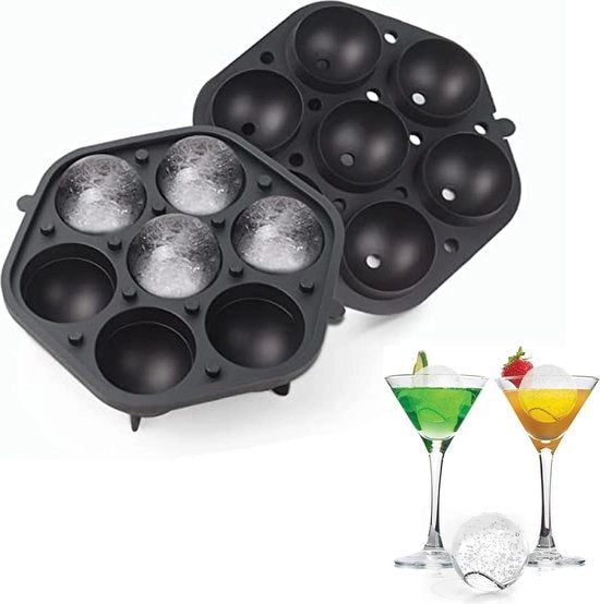 Blocco di ghiaccio in forma di cubetti di silicone con coperchio per grandi cubetti di ghiaccio - 7 celle - riutilizzabile - bevande fredde - cocktail di whisky