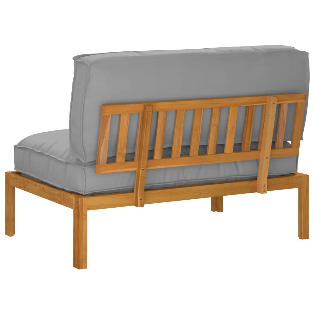Set di divani Grigio 120 x 92 x 69 cm Legno di Acacia Massello