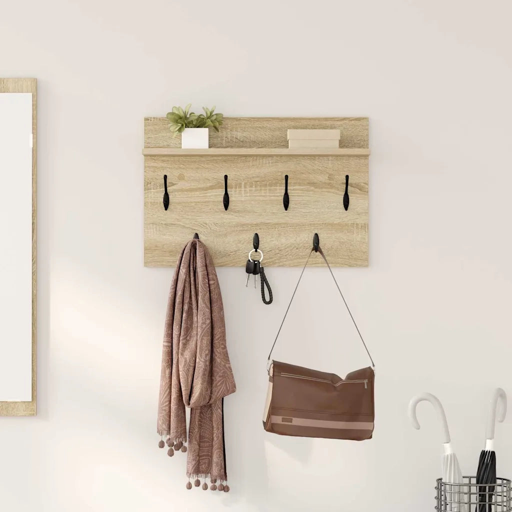 Appendiabiti a muro Rovere Sonoma 80 x 40 x 12 cm 874437