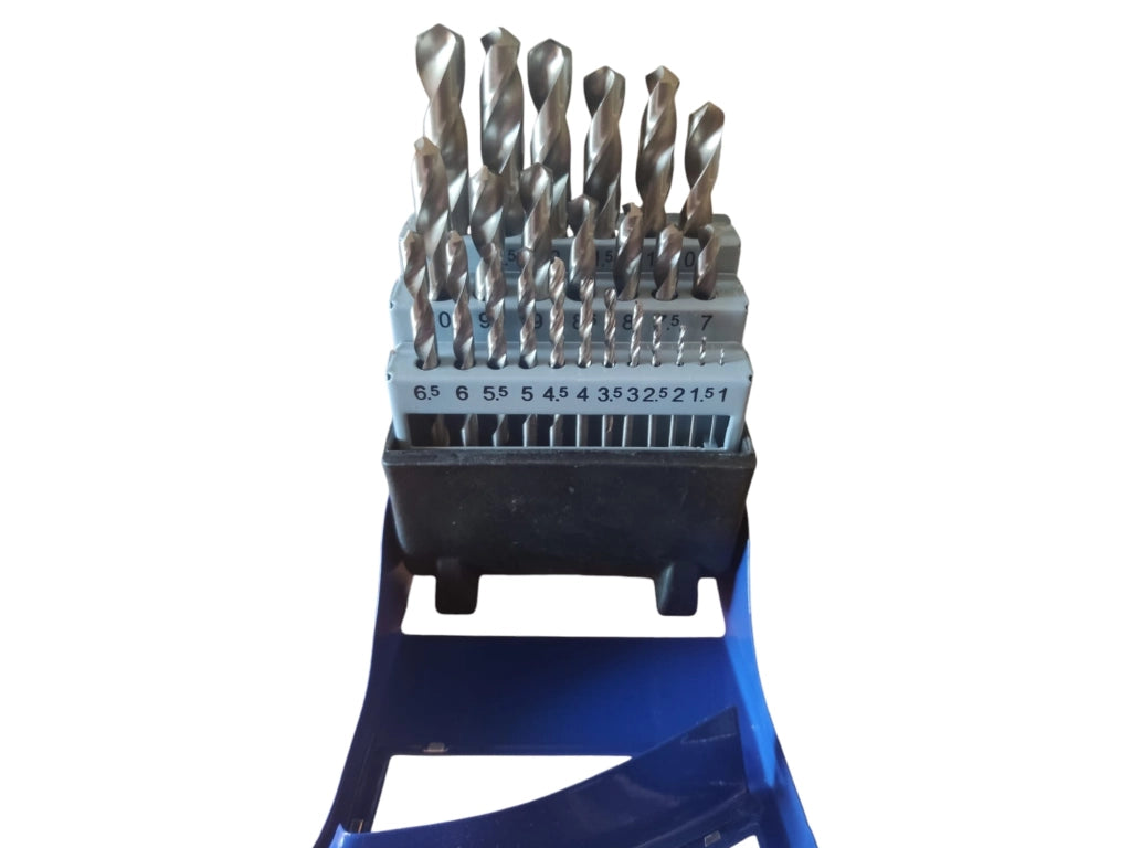 SET 25 PUNTE PER TRAPANO IN TITANIO KIT PUNTE FERRO MISURE 1 A 13 CM + CUSTODIA