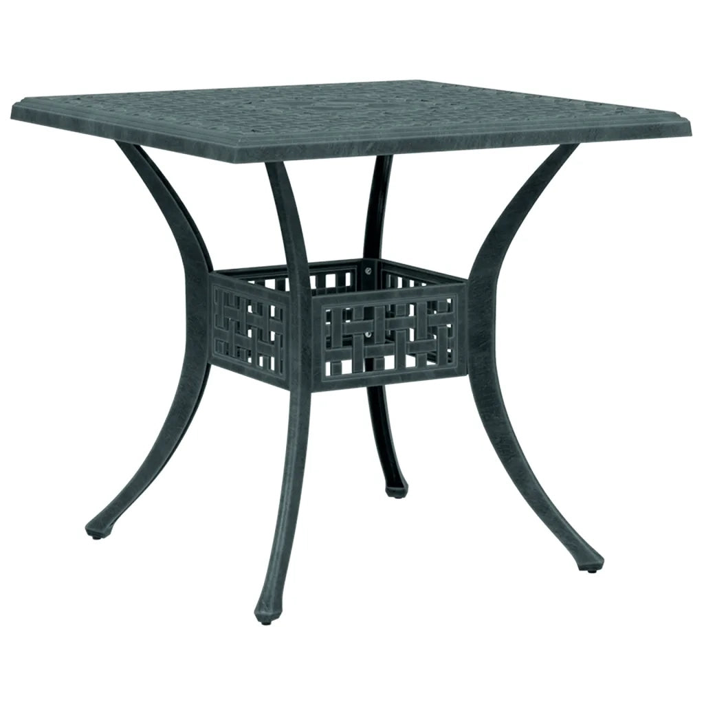 Tavolo da Giardino Verde 80x80x75 cm in Alluminio Pressofuso 4002814