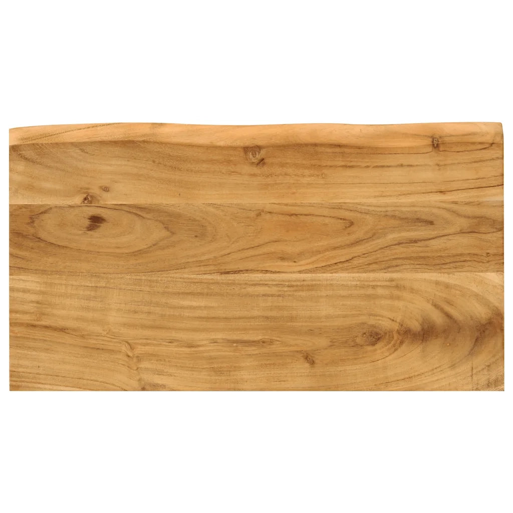 Tavolini a Incastro 3 pz Bordi Vivi in Legno Massello di Acacia 372760