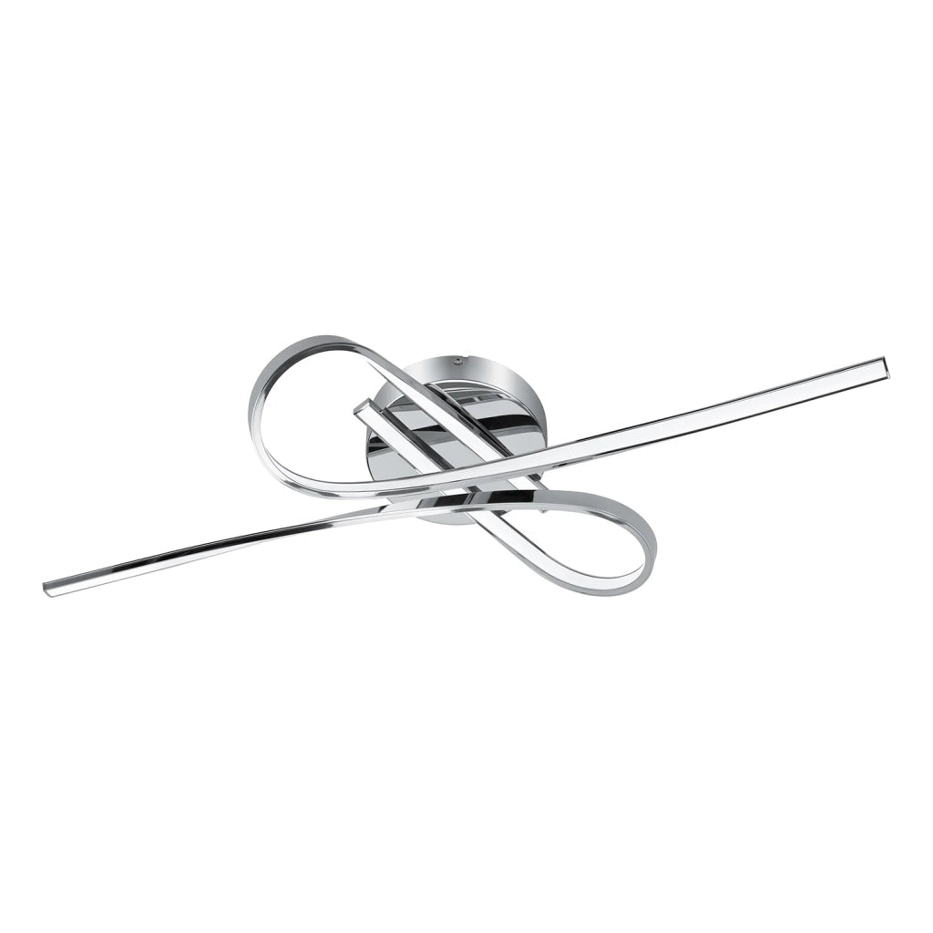 Plafoniera Minimal Selvina Alluminio Cromo Luce Led Integrato 19W