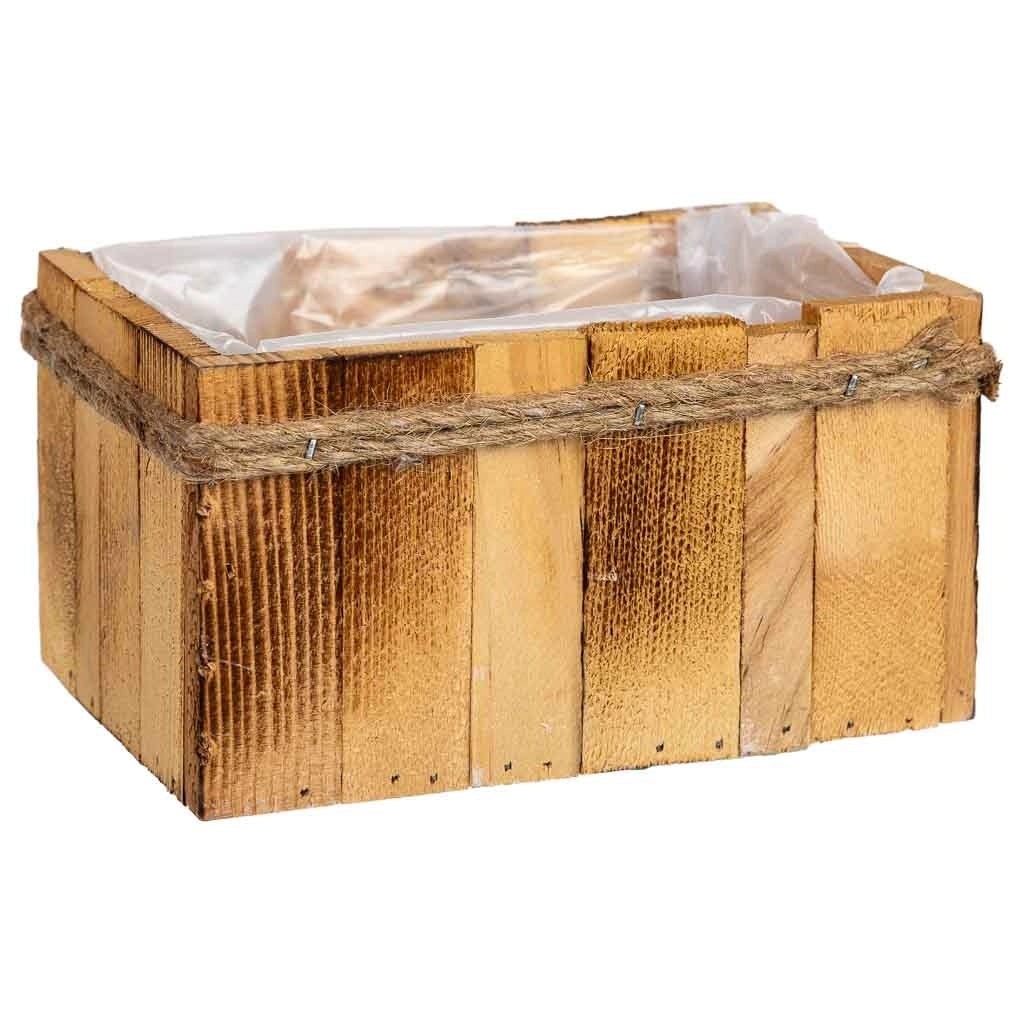Cesto rettangolare in legno 17x11x9h cm