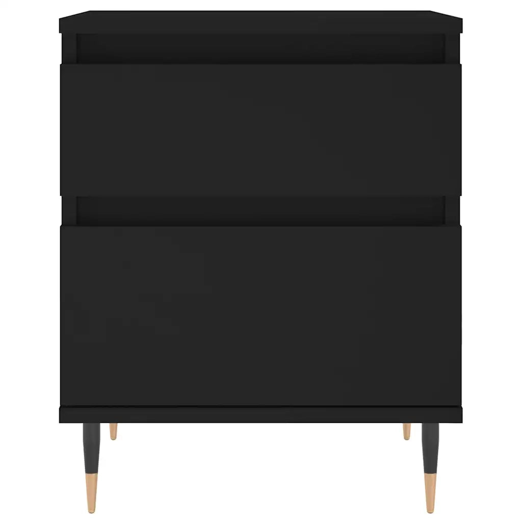 Comodino-Tavolino da notte Nero 40x35x50 cm in Legno Multistrato 375280