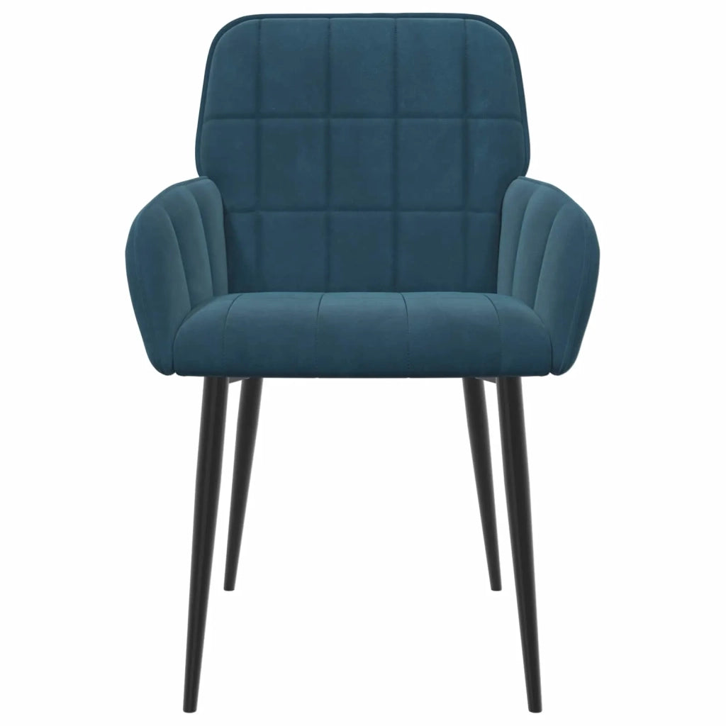 Sedie da pranzo 4 pcs Velluto (V) Blu 56,5 x 50 x 86 cm 3428172