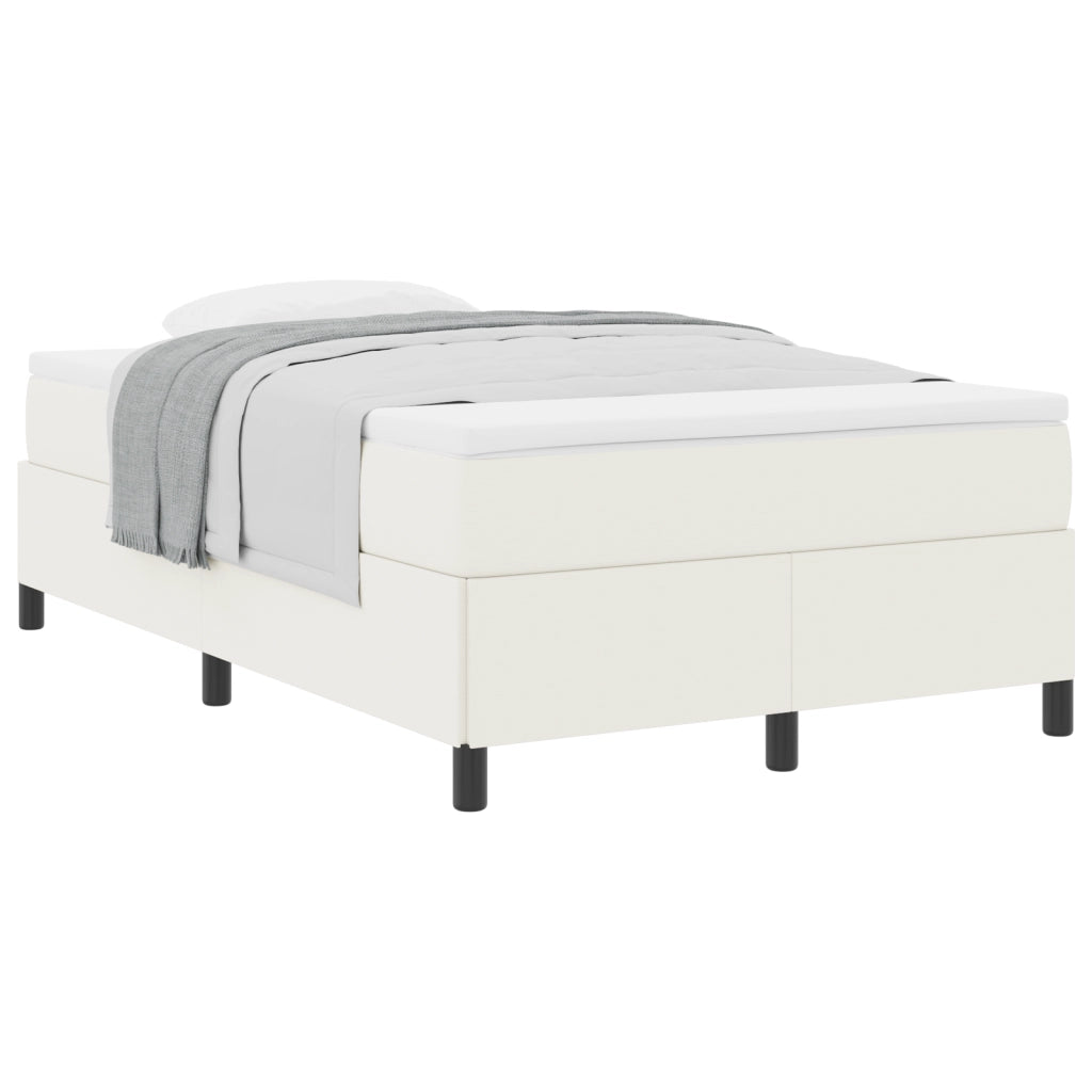 Struttura Letto Crema 120x190 cm in Tessuto A Coste