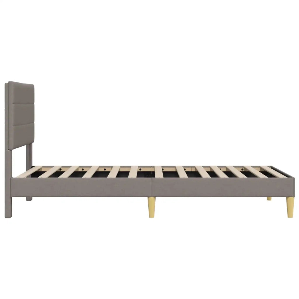 Struttura del letto con testiera Tortora 90 x 200 cm Tessuto 42027562