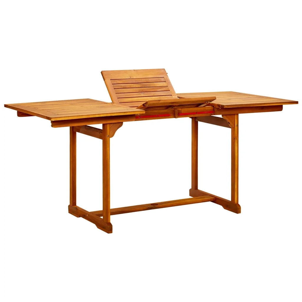 Tavolo da Pranzo per Esterni (120-170)x80x75 cm in Legno Acacia cod mxl 34441