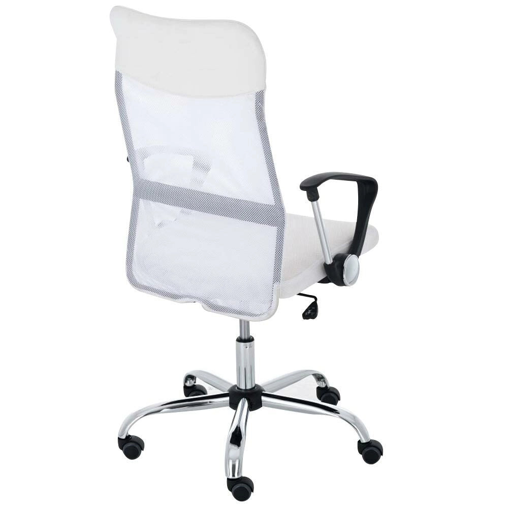Sedia Scrivania Ergonomica Poltrona Ufficio traspirante Girevole Direzionale Bianco