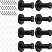 Haken a muro in acciaio inox nero da 50 mm - 8 pezzi