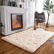 Tapijt soffice in pizzo, beige, per soggiorno, per notte, per camera dei bambini, rettangolare (beige, 160x230cm)