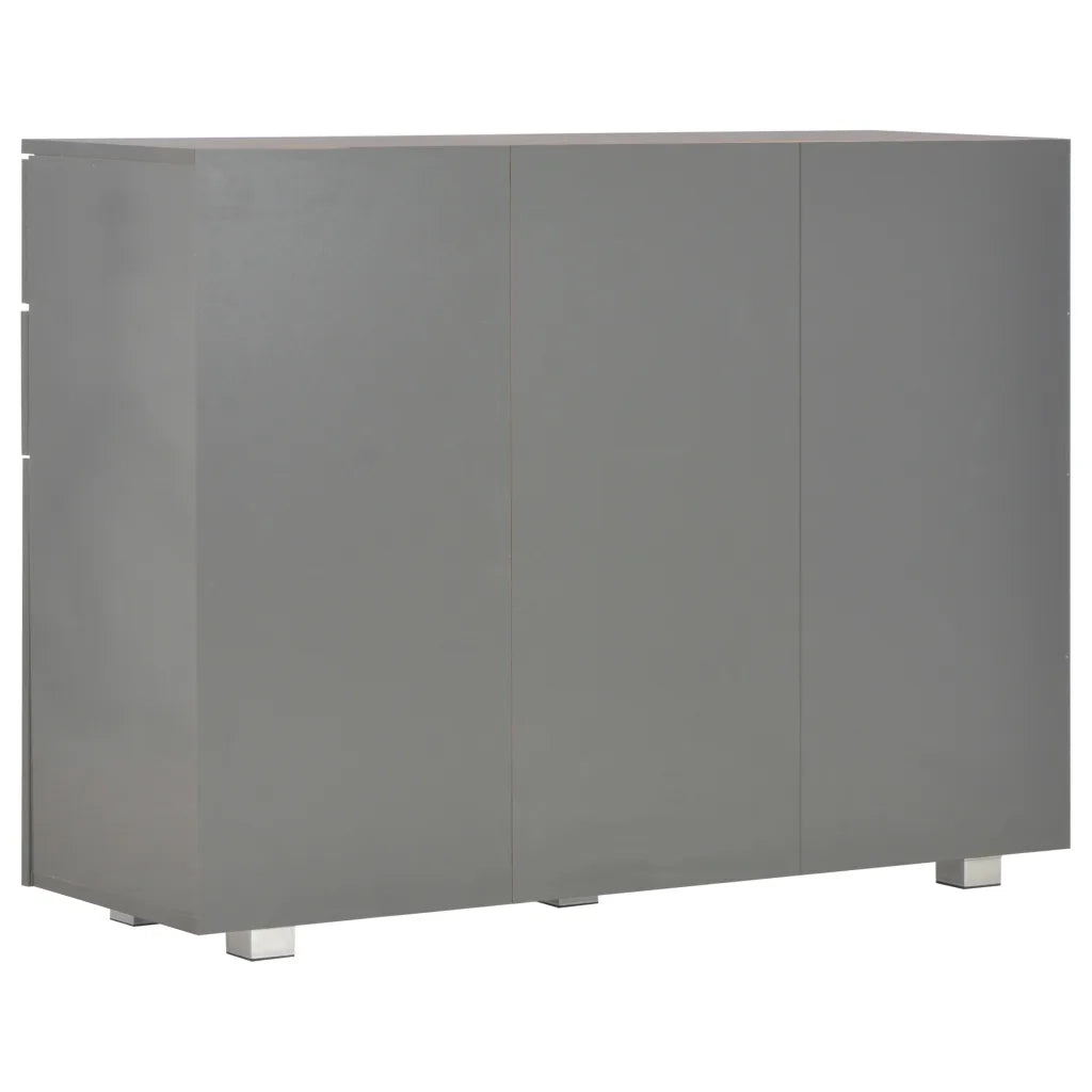 Credenza | Madia | Buffet da pranzo | Armadio da pranzo Grigio Lucido 107x35x80,5 cm