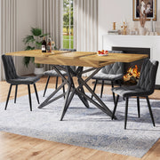 TAVOLO DA PRANZO ALLUNGABILE 120/160x80 cm Noce MDF e Metallo