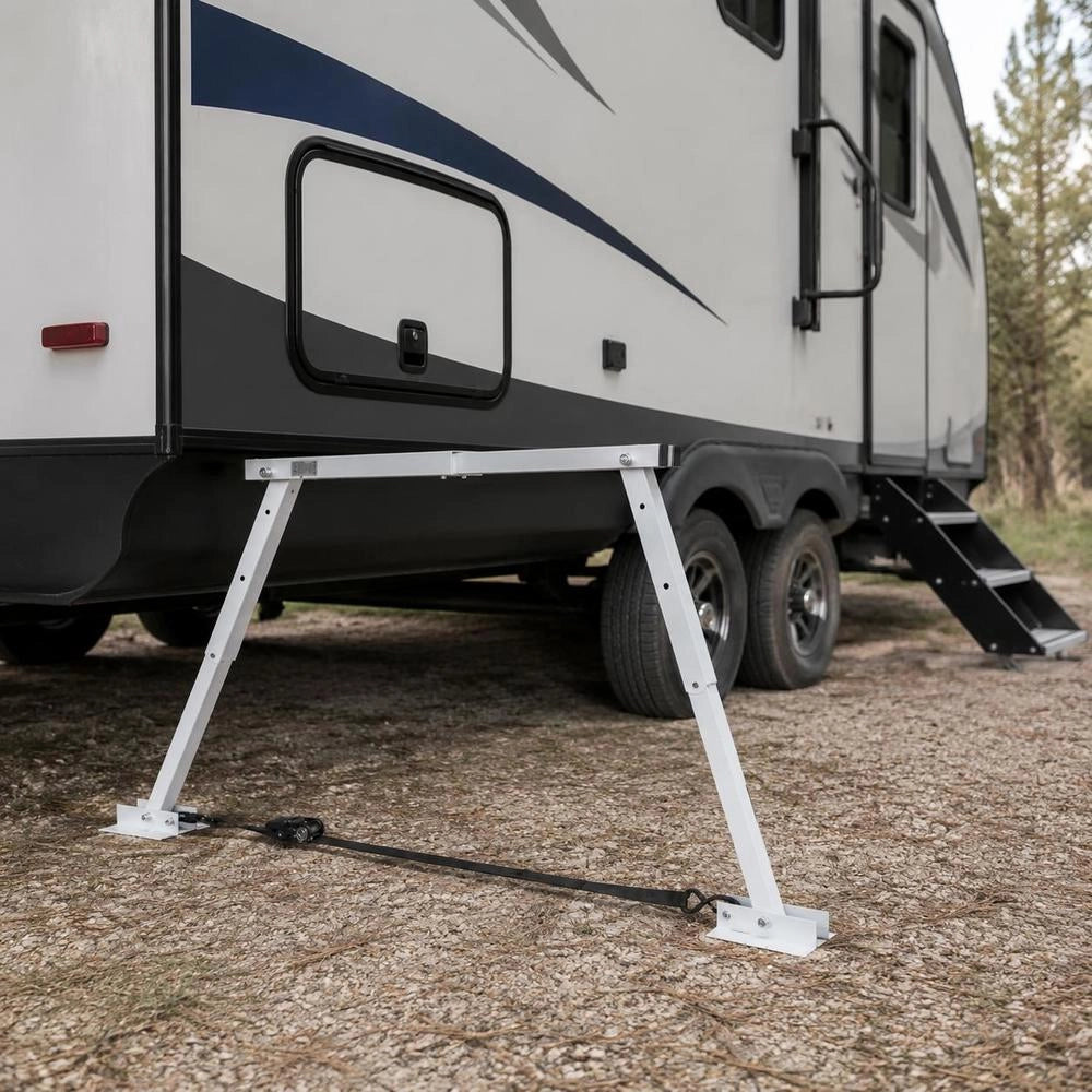 Universal RV Stabilizer, RV Bumper Stabilizer For Trailers, Campers, Fifth Wheel, Compact Foldable Design For Easy Storage, Adjustable Height From 12 Inch To 28 Inch, Reduces RV Wobble, 1 Pack