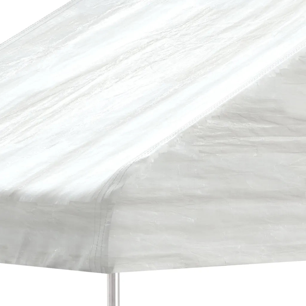 Gazebo con Tetto Bianco 4,08x2,23x3,22 m in Polietilenecod mxl 121302