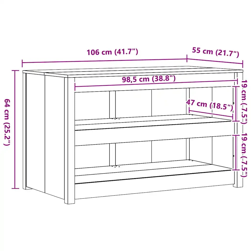 Mobile da cucina MEPPEL Bianco 106 x 55 x 64 cm Pino massello 868154