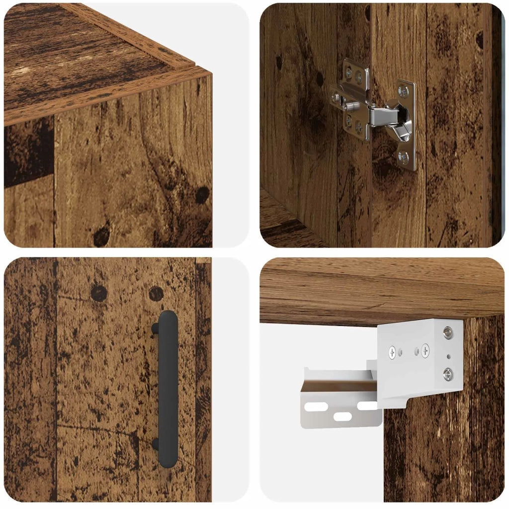 Armadi da Muro 2 pz Legno vecchio 69,5 x 34 x 90 cm CFW9125447