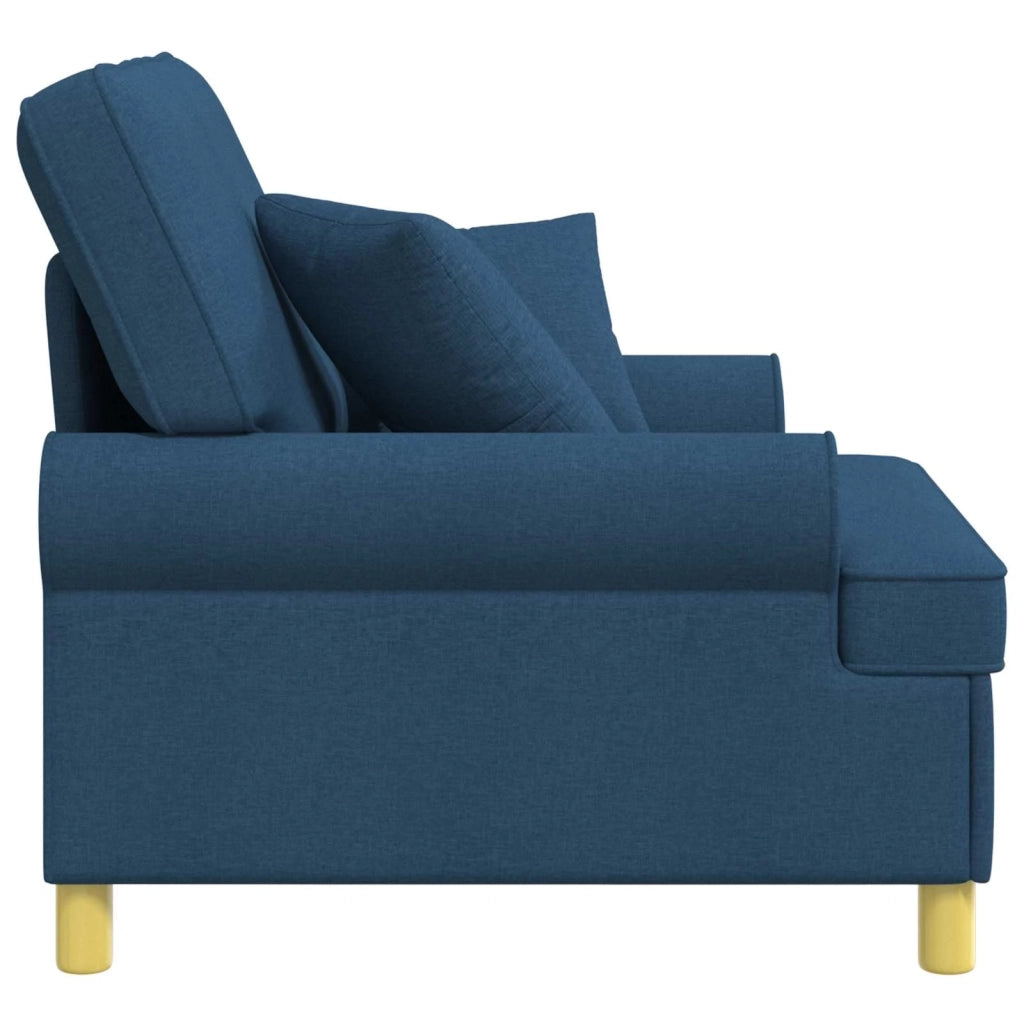 Poltrona XL con Cuscini Blu Tessuto 42043491