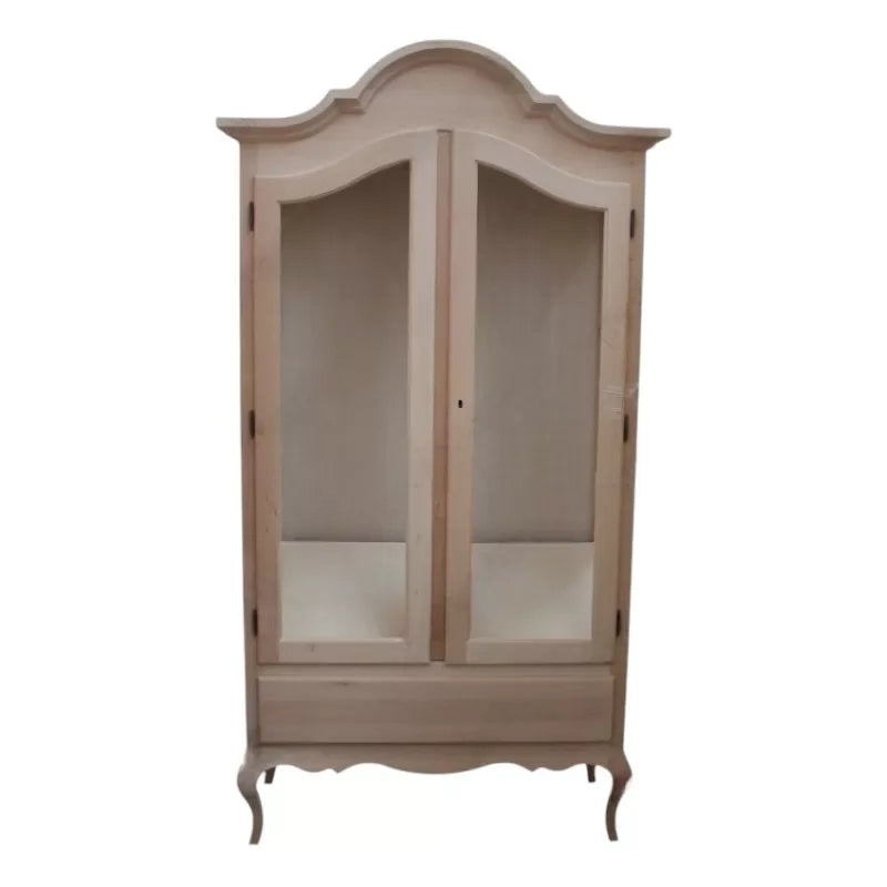 Vetrina sagomata cappello gendarme grezza legno 104x45x196 (3065) - Mobili 2G