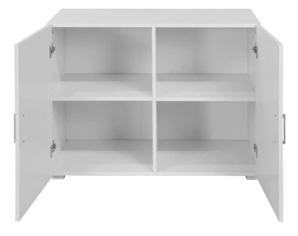 Mobiletto 2 Ante 90x45x66 cm in MDF Bianco