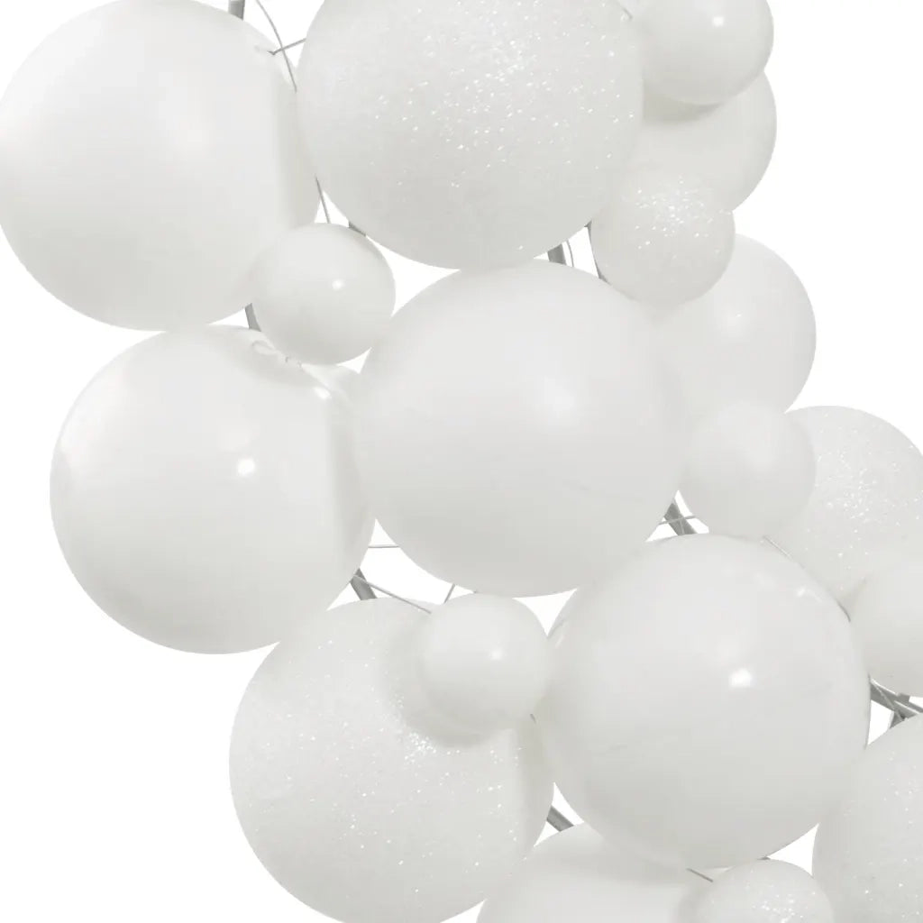 Ghirlanda di Natale Bianca 45 cm in Polistirene 356126