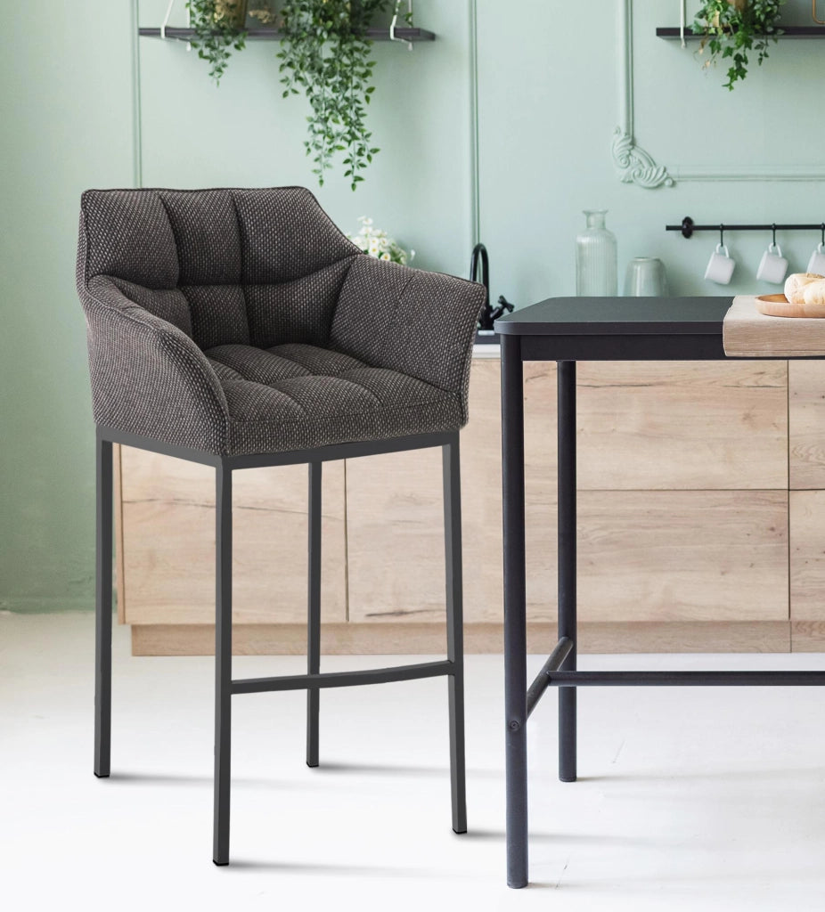 Barhocker Damaso B Stoff mit 4-FuЯ Gestell