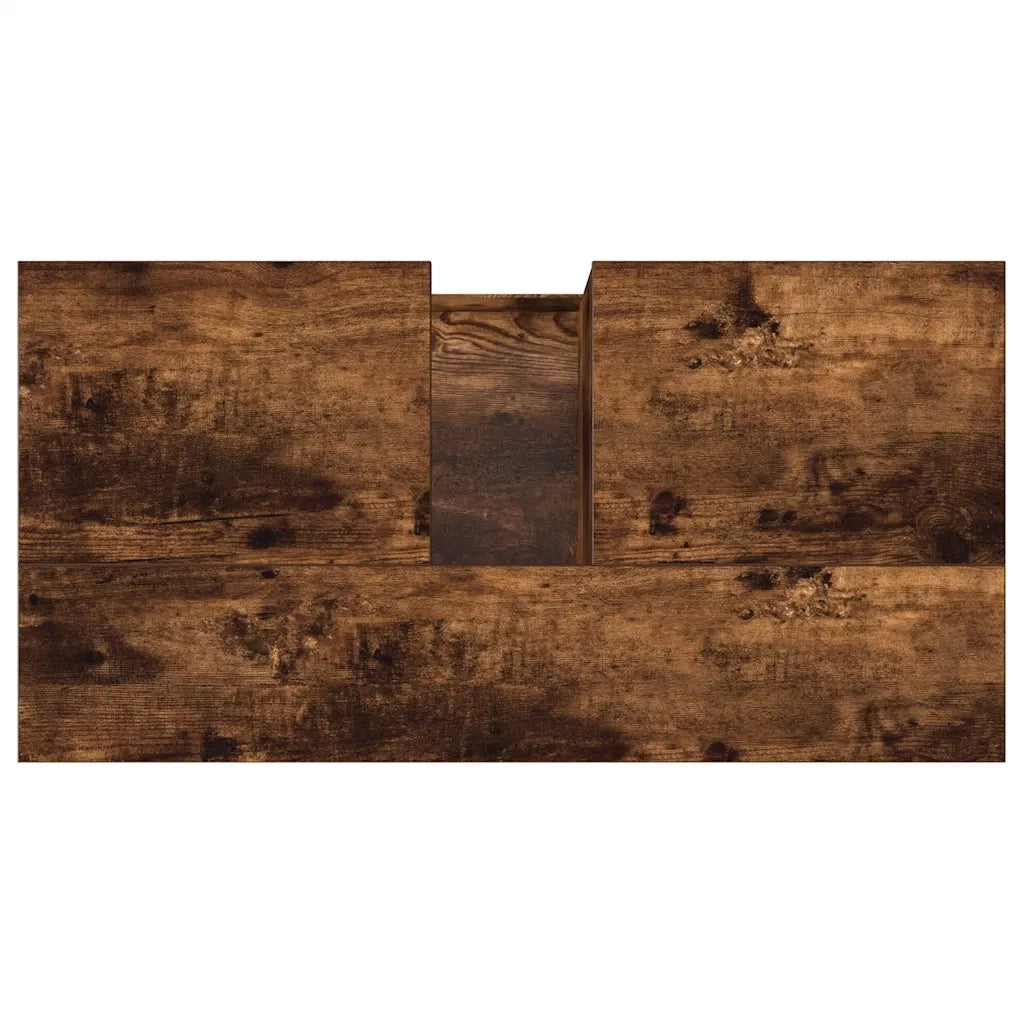 Armadietto Bagno Rovere Fumo 65x33x60 cm in Legno Multistrato 819825