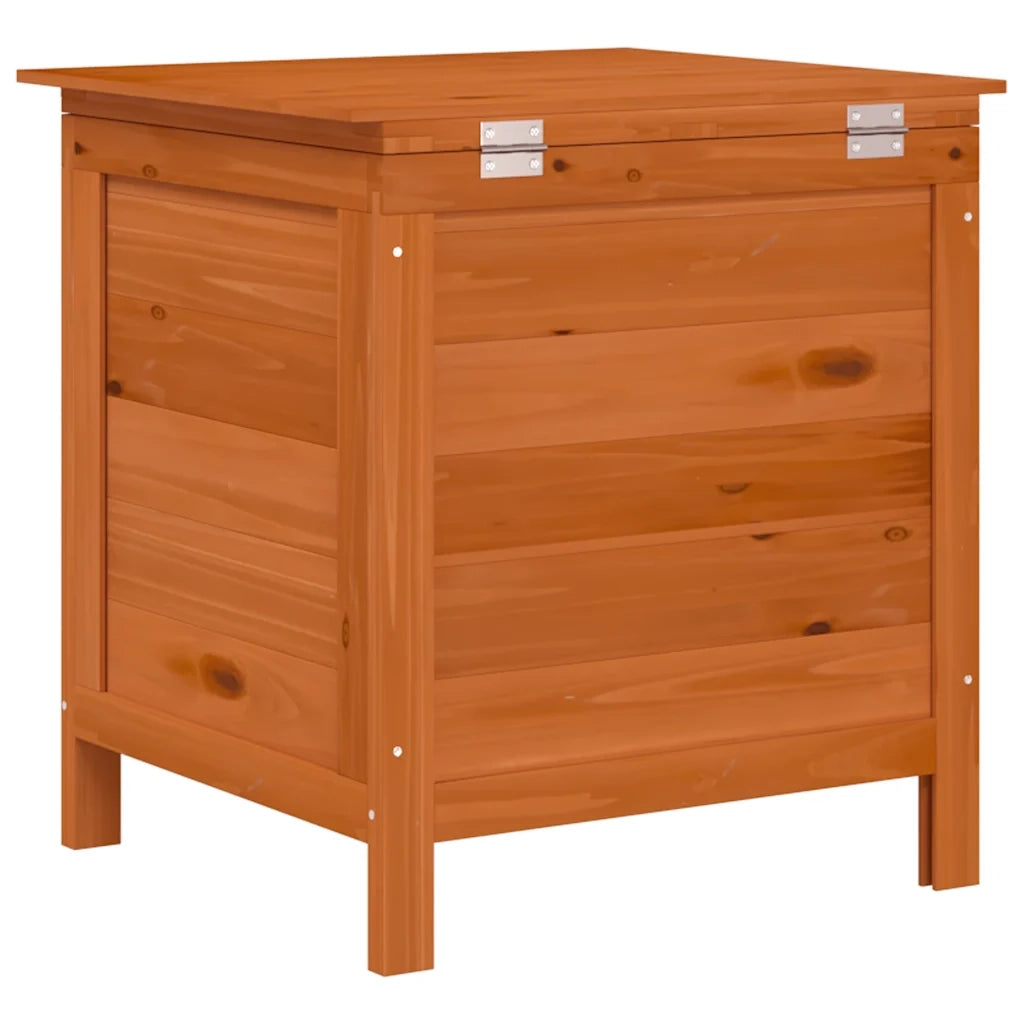 Contenitore Giardino-Cassapanche da esterno Marrone 50x49x56,5 cm Legno Massello Abete