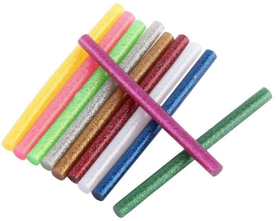 Attrezzi per colla a caldo - Colla a caldo multicolore per DIY - 10 pezzi - Ideale per progetti creativi - Adatto per legno, vetro e plastica