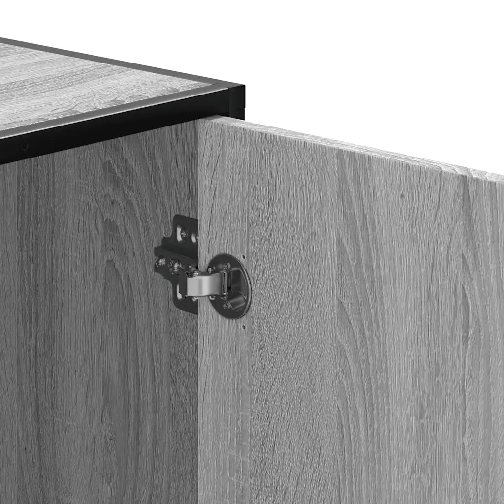 vidaXL Scarpiera Grigia Sonoma 100x40x53,5 cm in Truciolato e Metallo
