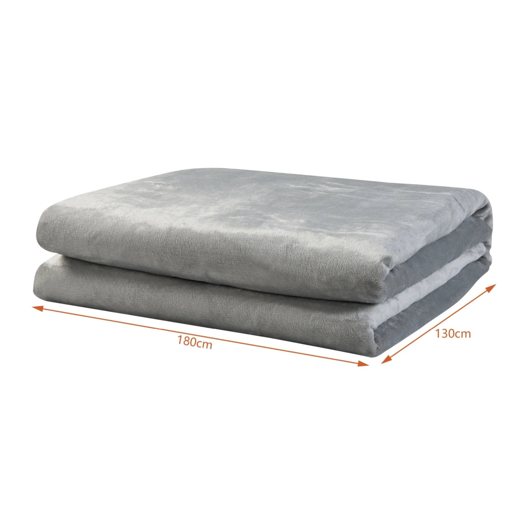 Coperta elettrica riscaldata 120 watt camera da letto 180 x 130 cm grigio scuro 03_0009331