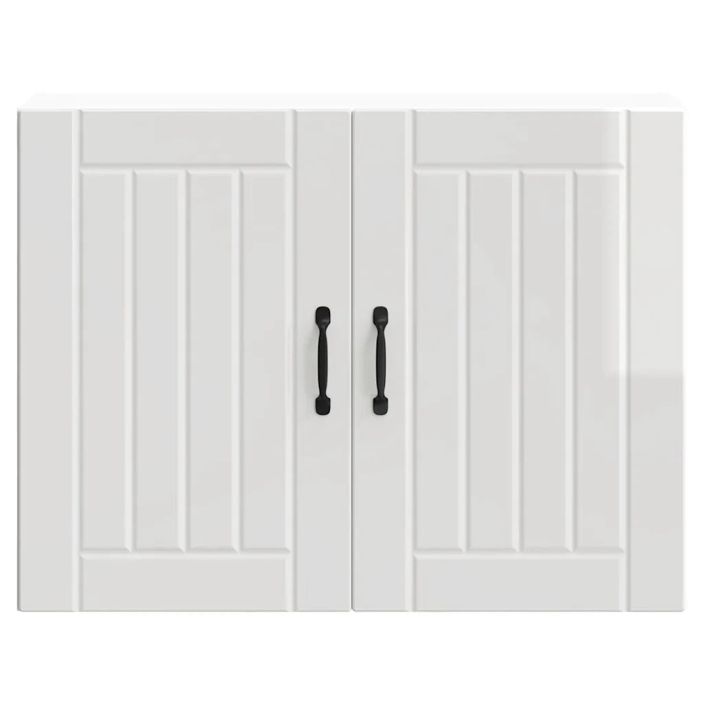 Pensile da cucina Lucca ottimizzazione dello spazio design moderno 80 x 31 x 60 cm legno composito bianco lucido 02_0050174