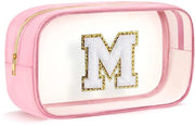 Regali per ragazze e adolescenti - Borse da toilette trasparenti personalizzabili Regali di compleanno per adolescenti Bambini Donne Famiglia Borse da viaggio Impermeabili borse da cosmetici con chiusura a rullo Rosa M