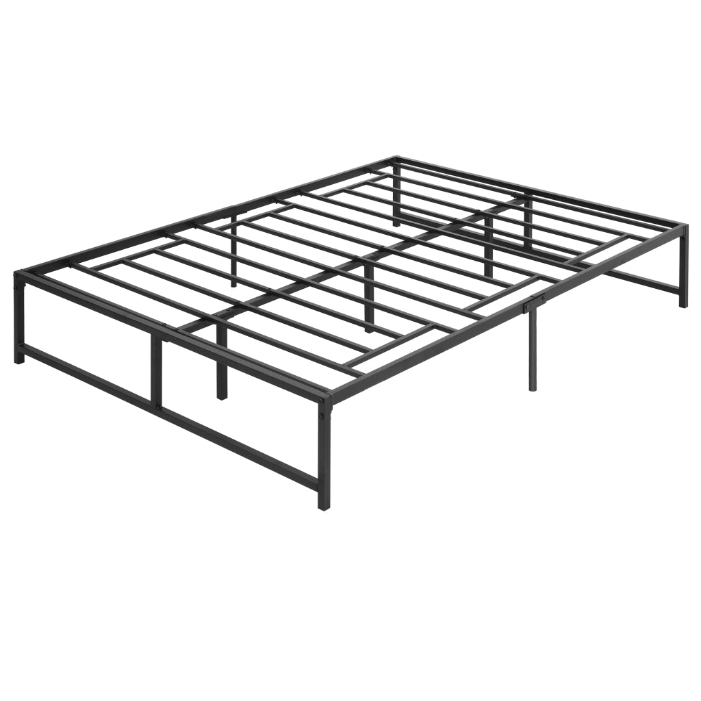 Letto matrimoniale contenitore con rete a doghe ¨C Xylo ¨C acciaio nero 140x190 cm