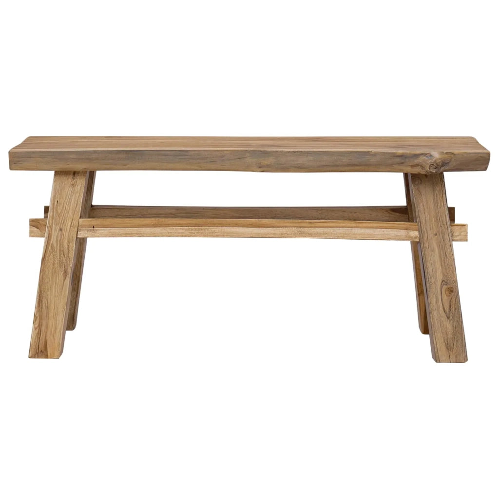 panchina Naturale 100 x 29 x 43,5 cm Legno di teak solido