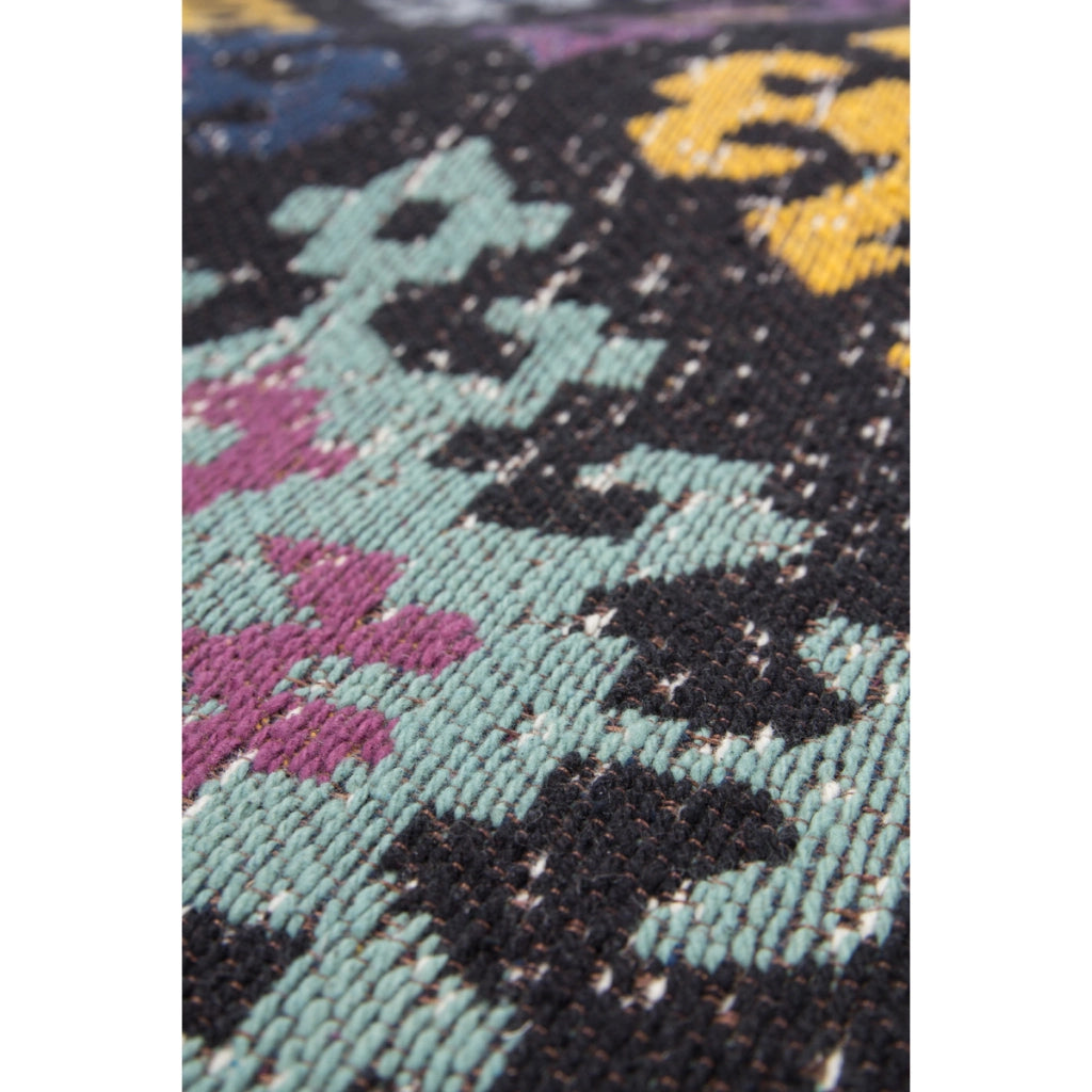 Pouf contenitore Solitaire in cotone multicolore
