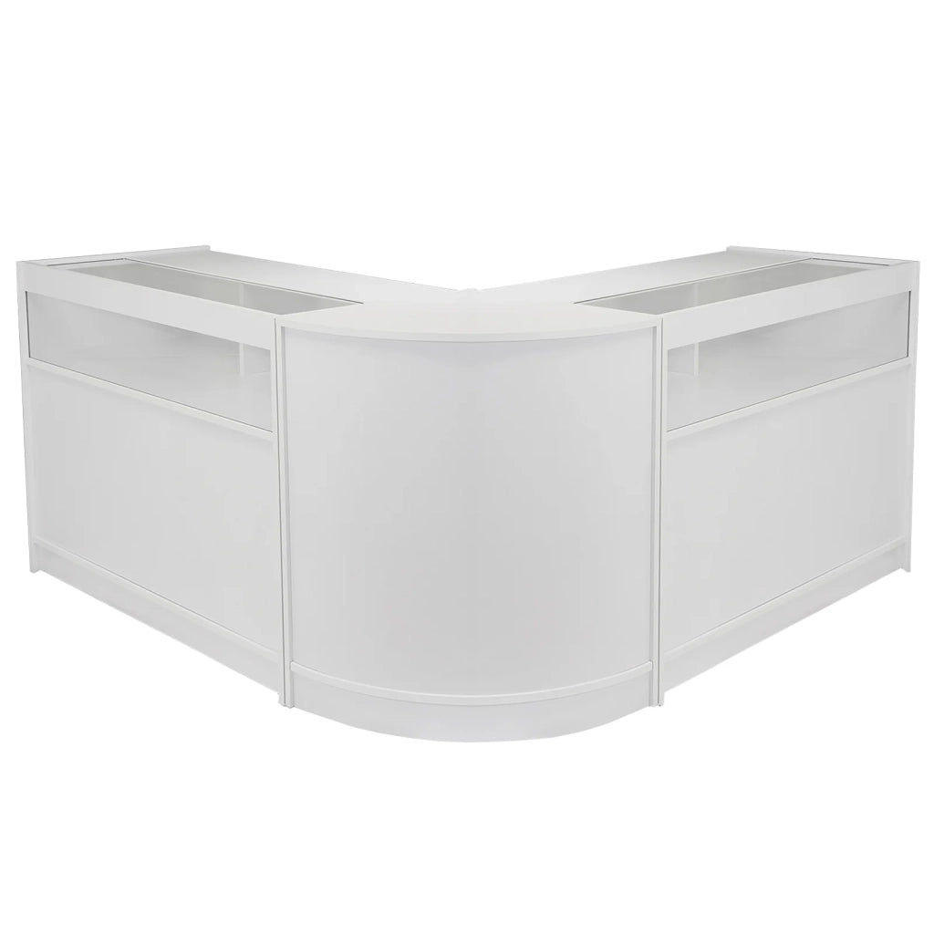 Set di espositori da banco e da vendita al dettaglio Fusion bianco brillante
