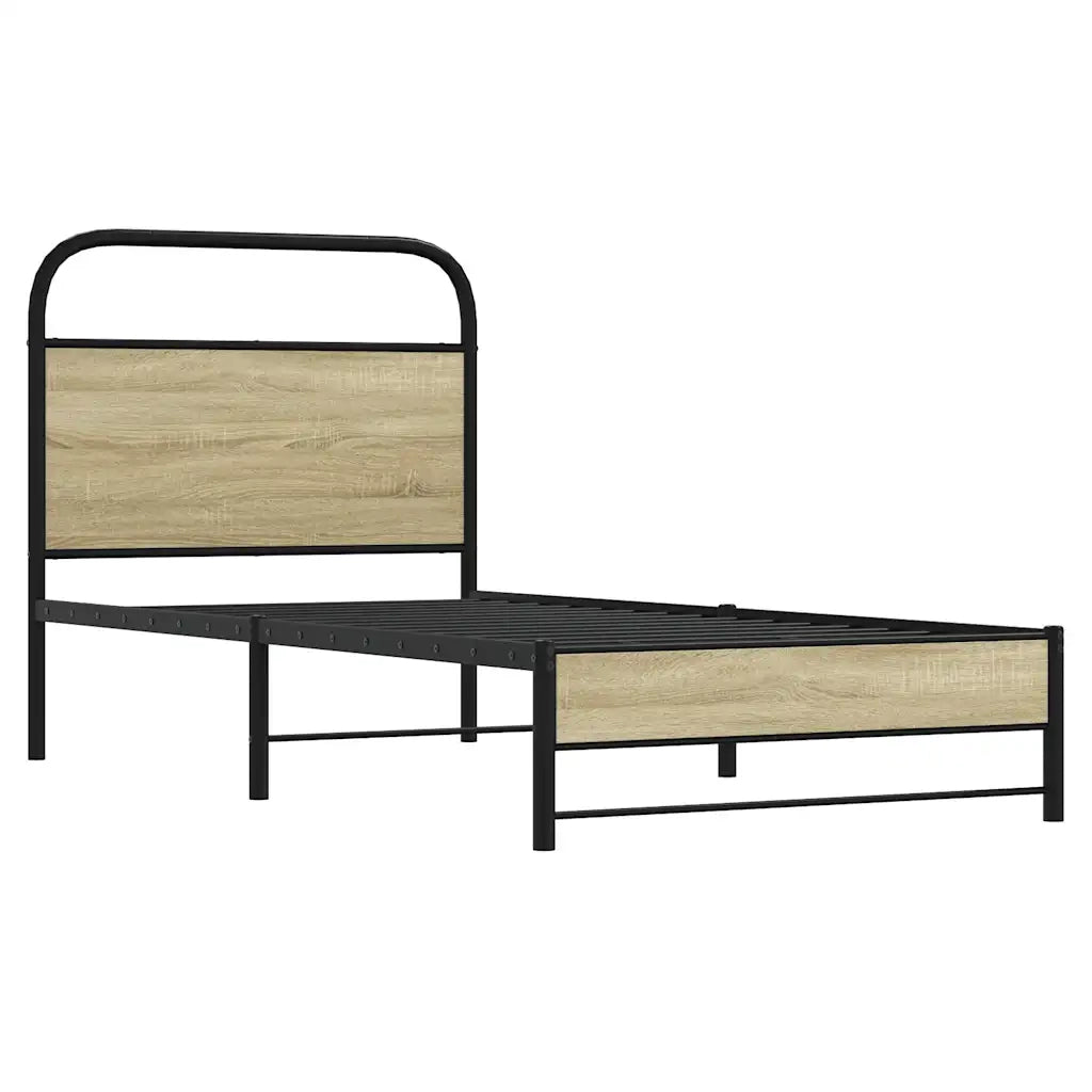 Giroletto senza Materasso-Struttura Letto Rovere Sonoma 75x190 cm in Truciolato 220658
