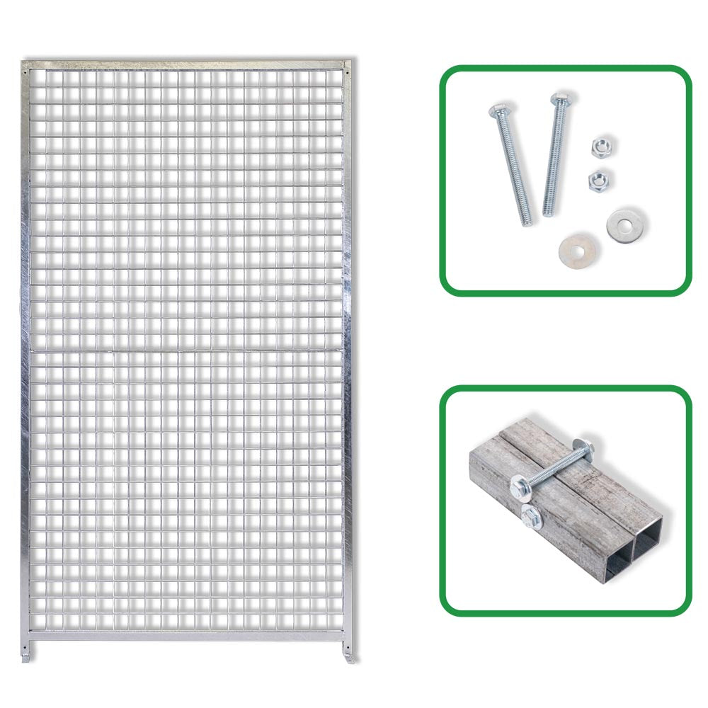 Pannello semplice in rete per box cani maglia 5x5 cm zincatura a caldo 100xh180 cm