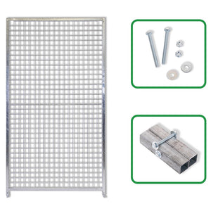 Pannello semplice in rete per box cani maglia 5x5 cm zincatura a caldo 100xh180 cm