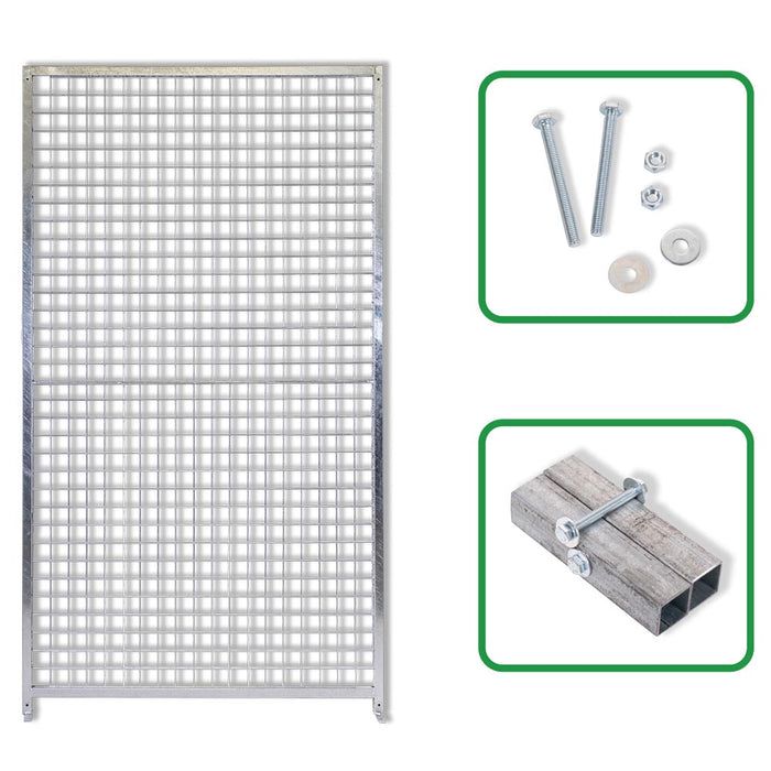 Pannello semplice in rete per box cani maglia 5x5 cm zincatura a caldo 100xh180 cm