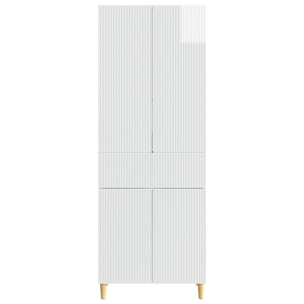 Set di armadi 2 pcs Bianco Lucido 66 x 34,5 x 90 cm