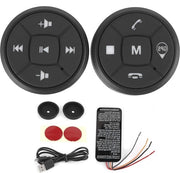 Pomello da Guida Bluetooth 1W - Regolazione Remota a Radiofrequenza - Nero Metallo ABS - Per iOS Android Auto GPS Volume Radio Controllo
