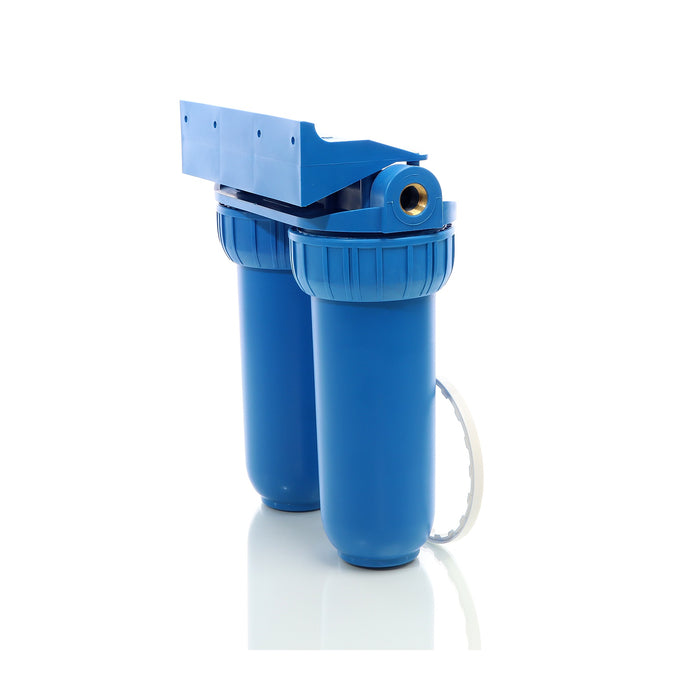 Naturewater Filtro dell'acqua a 2 livelli NW-BR10B2, con cartucce filtranti da 254 mm, attacco tubo 20,67 mm