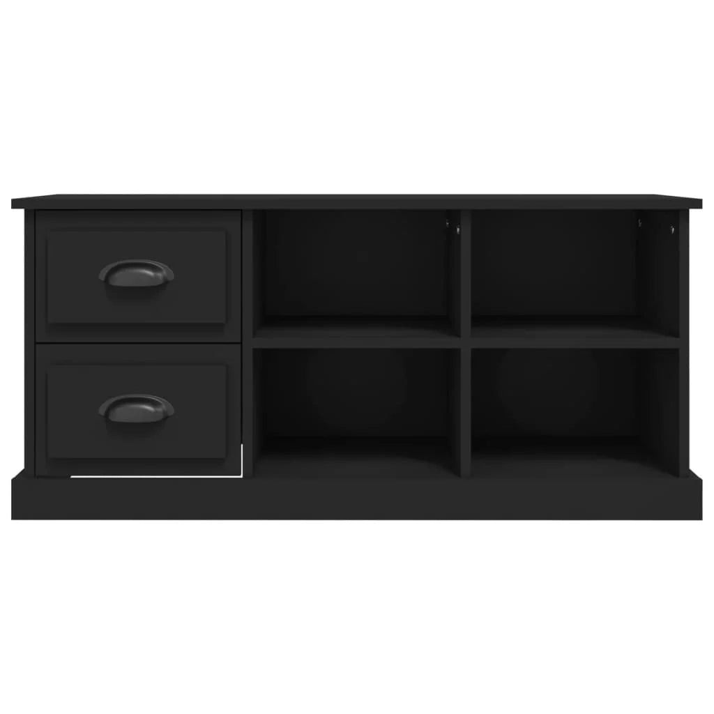 Mobile TV multimediale mensola TV credenza mobile TV per sala da pranzo soggiorno camera da letto 102 x 35,5 x 47,5 cm legno ingegnerizzato nero 02_0025581