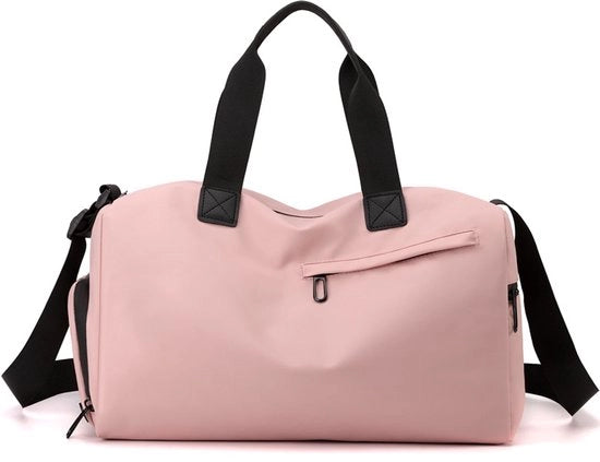 Sporttas acqua resistente con tas per scarpe e tas umido per donne e uomini - Piccola borsa per oggetti personali - rosa