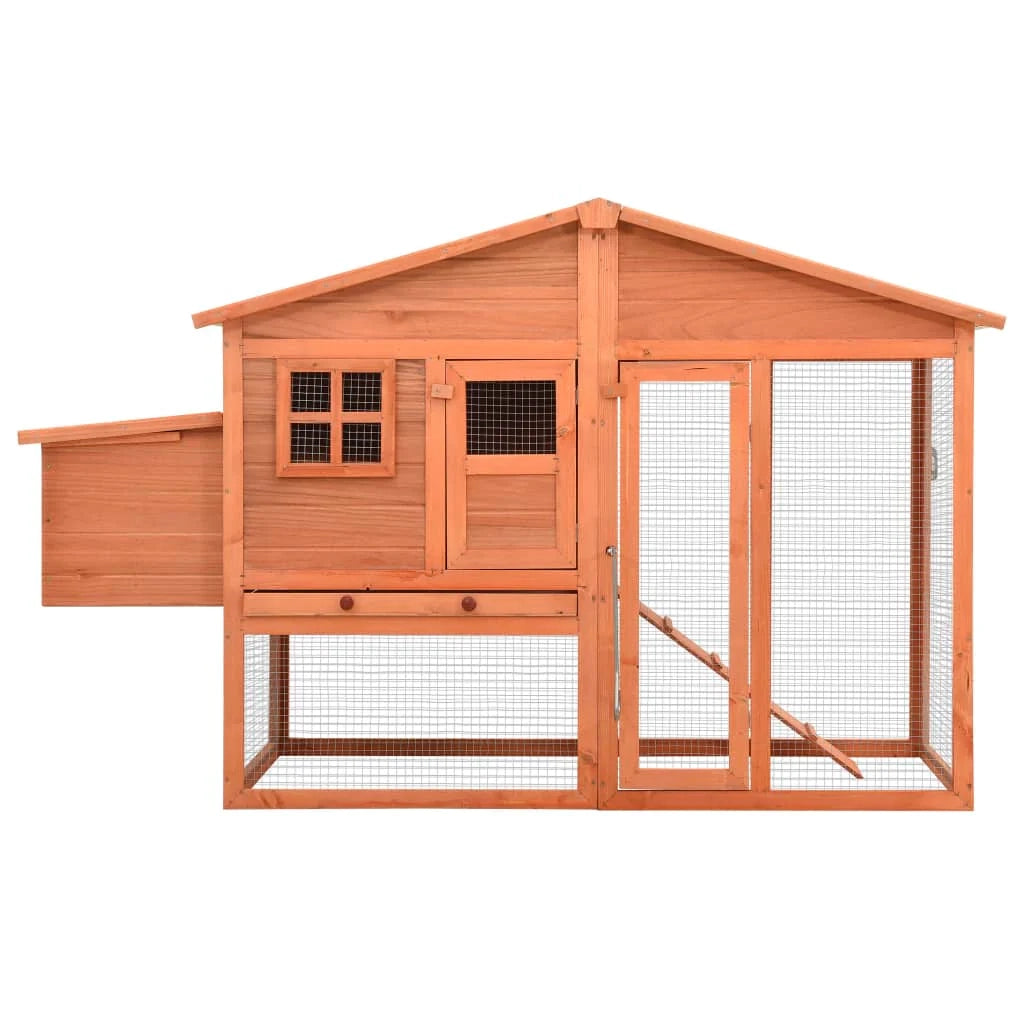 Pollaio con nido 191 x 67 x 117 cm legno massello di abete 02_0001670