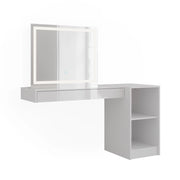Vicco Tavolo da toeletta Bianco 100 cm 3 parti